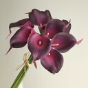 【造花】アスカ/カラーリリィバンチ(1束9本) ワイン/A-34592-15A【01】 造花(アーティフィシャルフラワー) 造花 花材「か行」 カラー