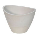 LEAD STYLE/オーバルポット15 ホワイト/SLGPL0915 WH【01】 花器、リース 花器・花瓶 プラスチック・アクリル花器