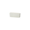 クレイ/Vertical rectangle14L5W5.5H WHITE/171-052-100【01】 花器、リース 花器・花瓶 陶器花器