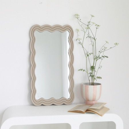 コベントガーデン/neulo ウェーブ・ウォールミラー/NA-36【07】 店舗ディスプレイ・店内装飾 壁掛け・ウォールデコ ウォールミラー