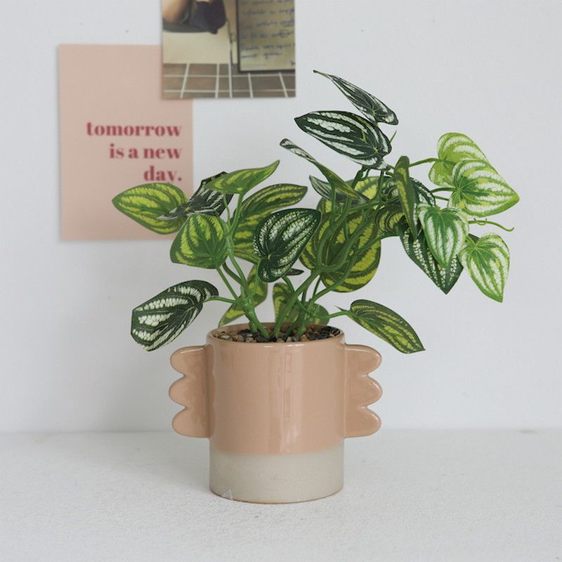 コベントガーデン/neulo フェイクグリーンハンドルポットbrown/NA-59【07】 造花（アーティフィシャル..