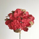 【造花】アスカ/ハイドランジアピック #002 レッド/A-39665-002【01】 造花(アーティフィシャルフラワー) 造花 花材「あ行」 あじさい(紫陽花)
