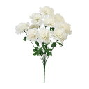 【造花】MAGIQ東京堂/マリーカーネーションブッシュ #1 WHITE ホワイト/FM008850-001【01】 造花(アーティフィシャルフラワー) 造花 ...