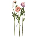【造花】アスカ/ラナンキュラス×1 つぼみ×1 クリームピンク/A-35183-3C【01】 造花(アーティフィシャルフラワー) 造花 花材「ら行」 ラナンキュラス