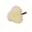 【造花】アスカ/ポンポンマムバンチ(1束3本) ホワイト/A-35234-1【01】 造花(アーティフィシャルフラワー) 造花 花材「か行」 キク(菊)・ピンポンマム