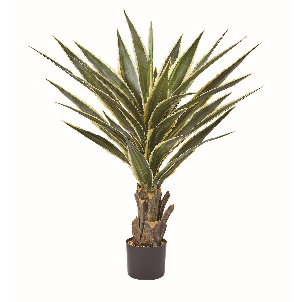 【人工観葉植物】アスカ/アガベ（ポット付） ヴァリゲイトグリーン/A-51132-51V【01】 造花（アーティ..