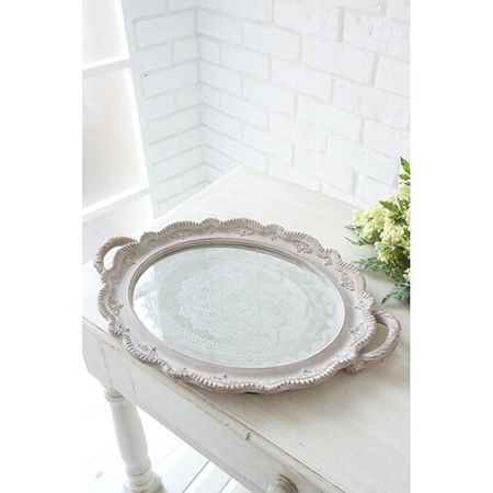 コベントガーデン/レーストップ・ミラートレイ/KU-33【07】 花器、リース 花器・花瓶 ミラー、鏡