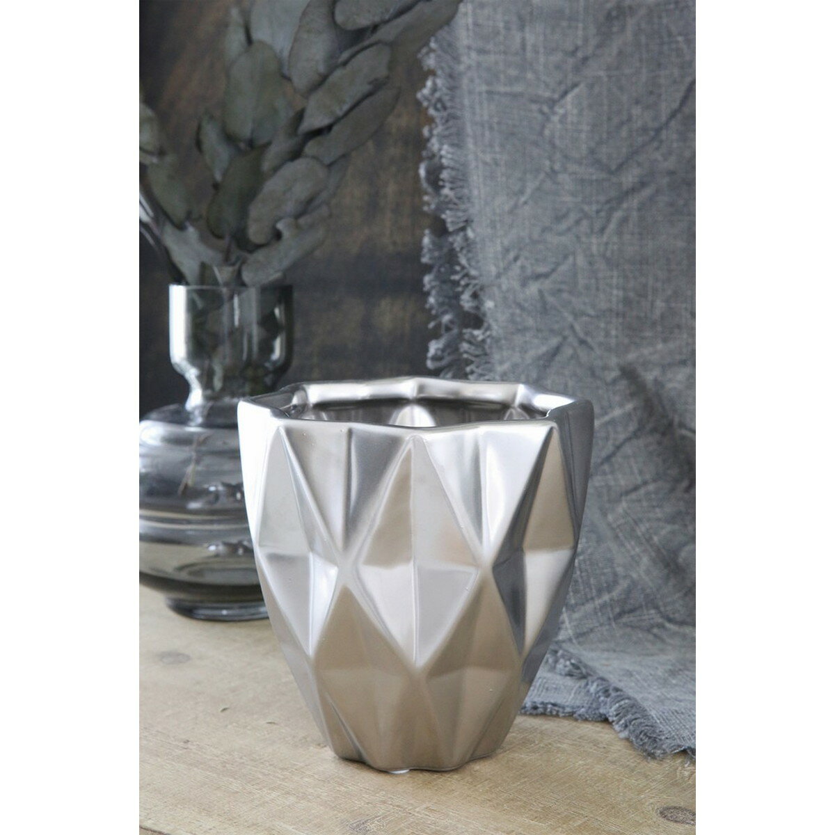 コベントガーデン/メタリック・ロンバスポットL/QY-27【07】 ガーデニング・園芸用品 植木鉢・フラワーポット 陶器・セラミック鉢