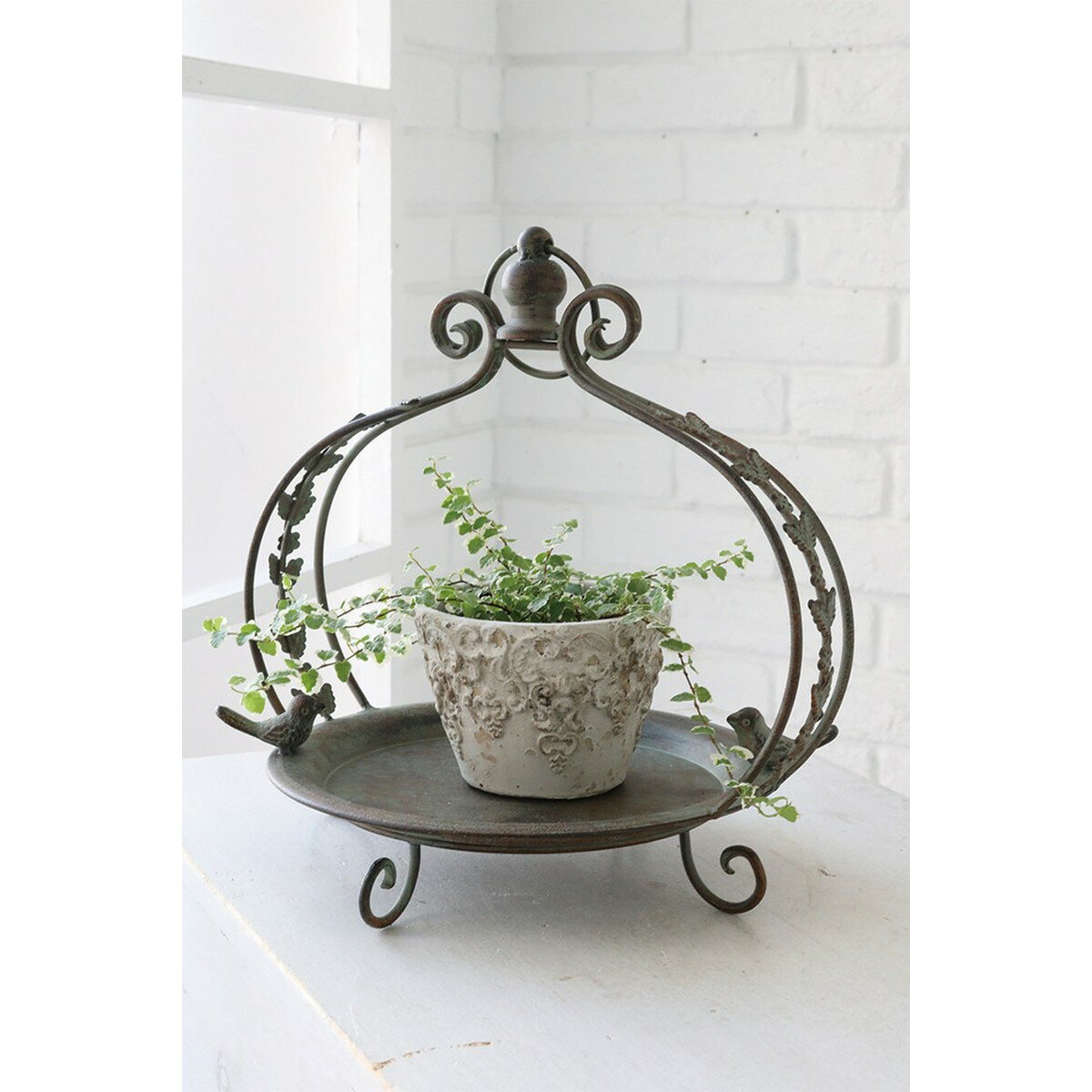 支架 - コベントガーデン/アイアンリーフ・スタンドトレー/GK-67【07】 ガーデニング・園芸用品 ガーデンファニチャー・家具 プランタースタンド 庭 グッズ 装飾 インテリア エクステリア おしゃれ かわいい 什器 イースター