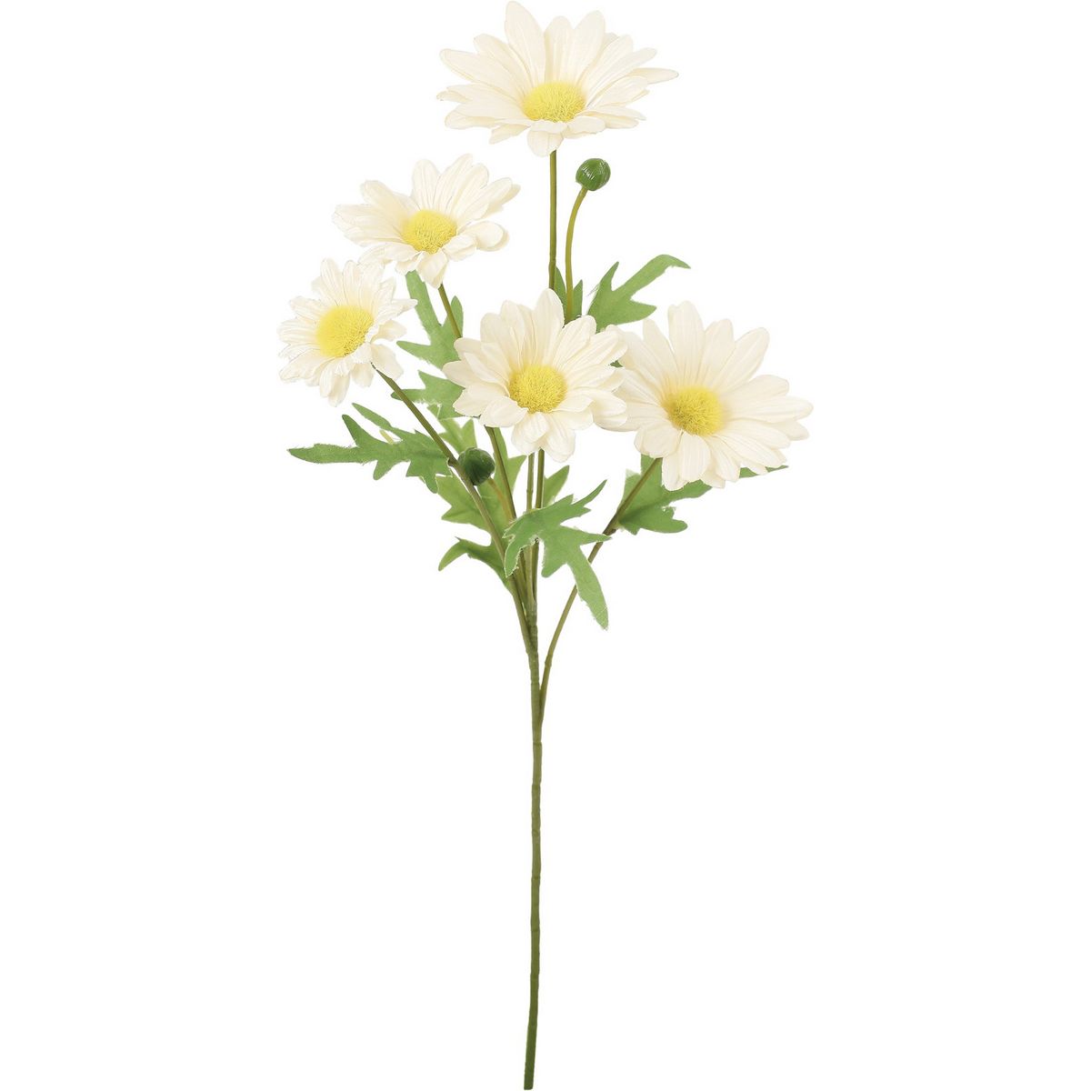 【サイズ】全長58cm・花径5.2〜7.2cm【ブランド】横浜ディスプレイミュージアム［その他サイズ］［重量］［入数］［材質］ポリエステル PE 鉄 PA［規格］［特徴］［使用方法］［注意事項］・造花は人の手作業で作られており、一つ一つに生のお花同様の個体差があります。シワ・ほつれ等はリペアを施してご利用ください。・お花・実・葉は茎から取れる仕様になっているものが大半です。お届け時に取れてしまっている場合は付け戻してご利用下さい。【はなどんやお取り扱い商品について】■はなどんや掲載商品には、在庫品とメーカーお取寄商品がございます。掲載納期をご参考にされて下さい。即日発送の納期が記載されている商品でも、当店在庫が欠品となった場合には、お取り寄せにてご手配を進めさせていただきます。※コンビニ支払い・銀行振込等、前払い決済でのご注文については即日発送の対象外となります。■他店舗でも販売をしているため、また、メーカーの実在庫欠品等によりご注文後にご用意ができなくなる場合がございます。その場合にはメールにてご案内をさせて頂きます。■分納は承っておりません。一番遅い納期の商品に合わせて発送となります。/【VAR：29537】date20250211造花 アーティフィシャルフラワー マーガレットフェイクフラワー フラワーアレンジ花材 おしゃれ ハンドメイド材料 クラフト素材 装飾 ディスプレイ 春 秋 ブライダル/春;【横浜ディスプレイミュージアム】