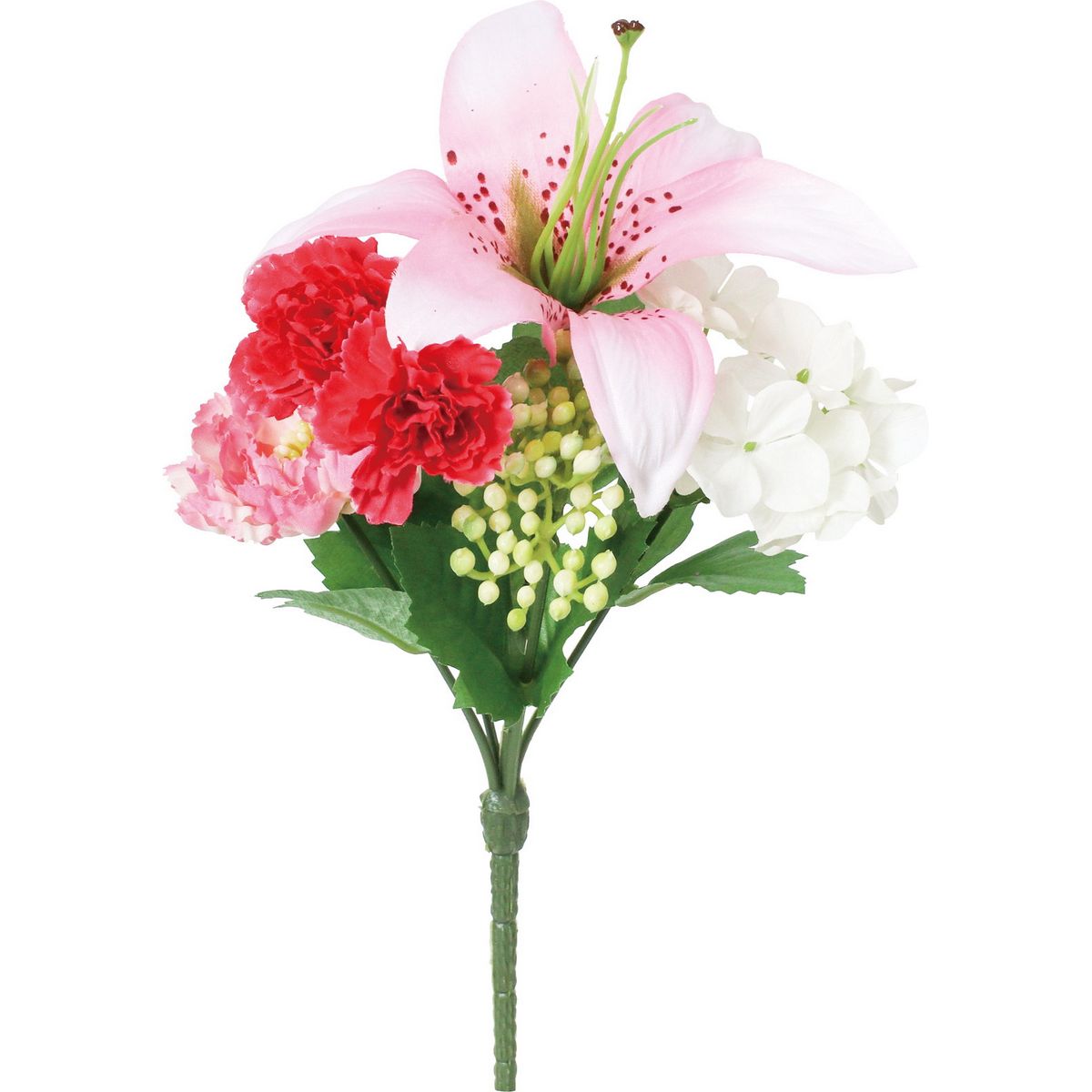 【造花】YDM/インテリアブッシュSリリー ピンク/FBC-8241-P【01】 造花（アーティフィシャルフラワー） 造花 花材「や行」 ユリ（百合）・リリー