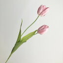 【造花】MAGIQ東京堂/ツインチューリップ #2 PINK/FM007846-002【01】 造花(アーティフィシャルフラワー) 造花 花材「た行」 チューリップ