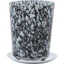 ホワイエ/DGガラスラウンドフットポット&ソーサー/2C00061ZEB【07】 ガーデニング・園芸用品 植木鉢・フラワーポット その他