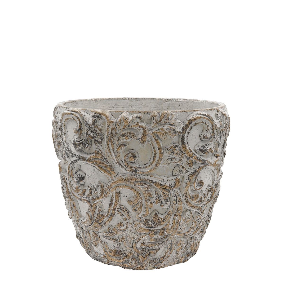 植木鉢 おしゃれCARNAC/マシェリベーシックL-GD ゴールド/MM03GD【01】 ガーデニング・園芸用品 フラワーポット セメント鉢のサムネイル