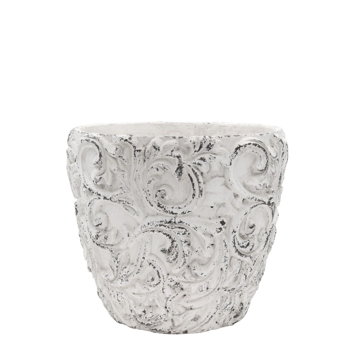 植木鉢 おしゃれCARNAC/マシェリベーシックL-WH ホワイト/MM03WH【01】 ガーデニング・園芸用品 フラワーポット セメント鉢のサムネイル