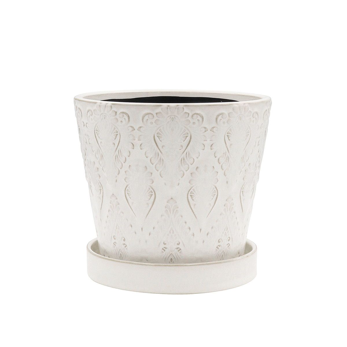 CARNAC/グラシエ01-L ホワイト/SD45【01】 ガーデニング・園芸用品 植木鉢・フラワーポット 陶器・セラミック鉢のサムネイル