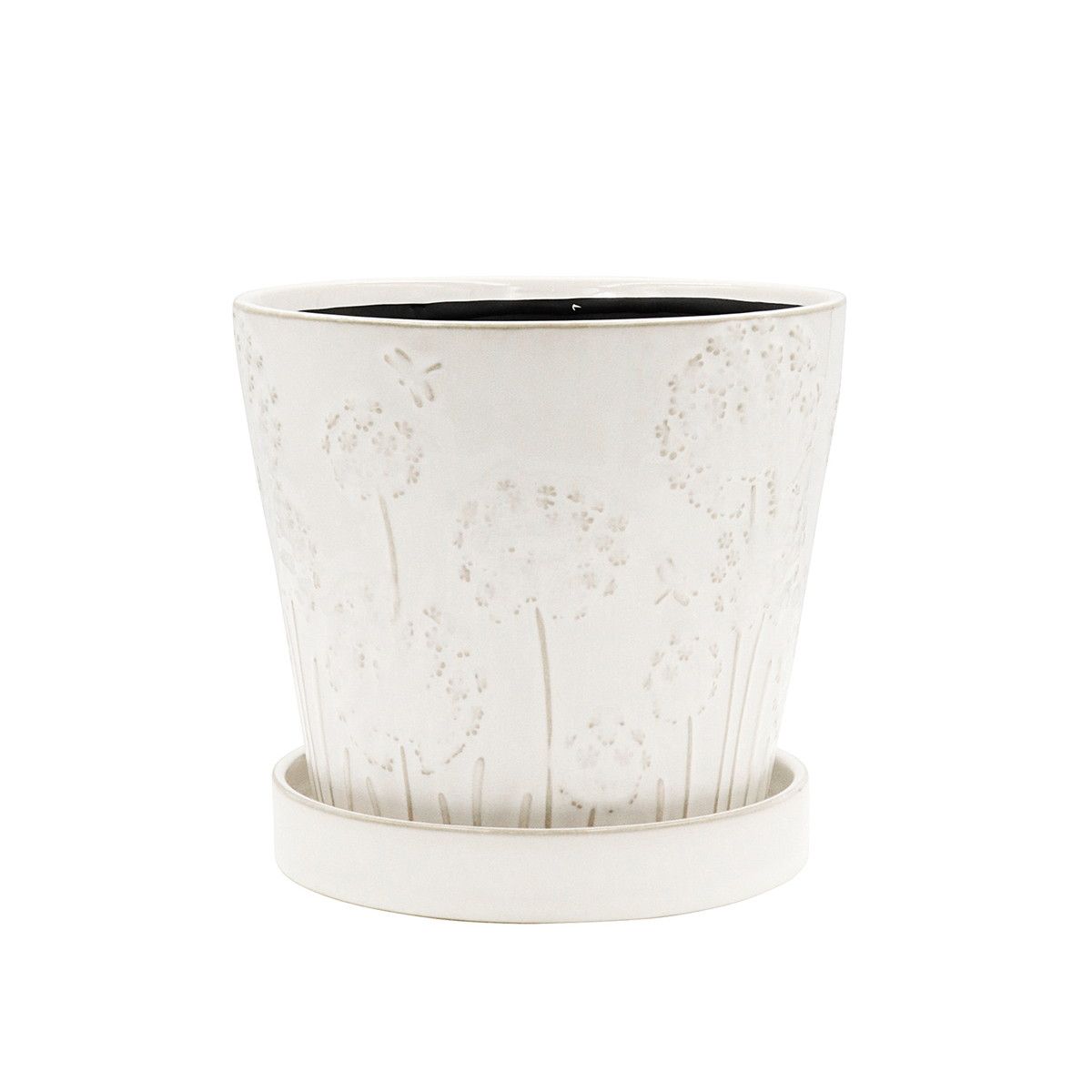 CARNAC/グラシエ04-L ホワイト/SD51【01】 ガーデニング・園芸用品 植木鉢・フラワーポット 陶器・セラミック鉢のサムネイル