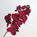 【造花】アスカ/ベルベットバンダオーキッド×6 つぼみ×3 レッド/A-32308-2【01】 造花(アーティフィシャルフラワー) 造花 花材「ら行」 ラン(蘭)・オーキッド
