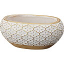 松村工芸/リージュオーバル MC−2403ホワイト/155-2403-1【01】 花器、リース 花器・花瓶 陶器花器