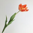 【造花】アスカ/チューリップ オレンジホワイト/A-35196-30W【01】 造花(アーティフィシャルフラワー) 造花 花材「た行」 チューリップ