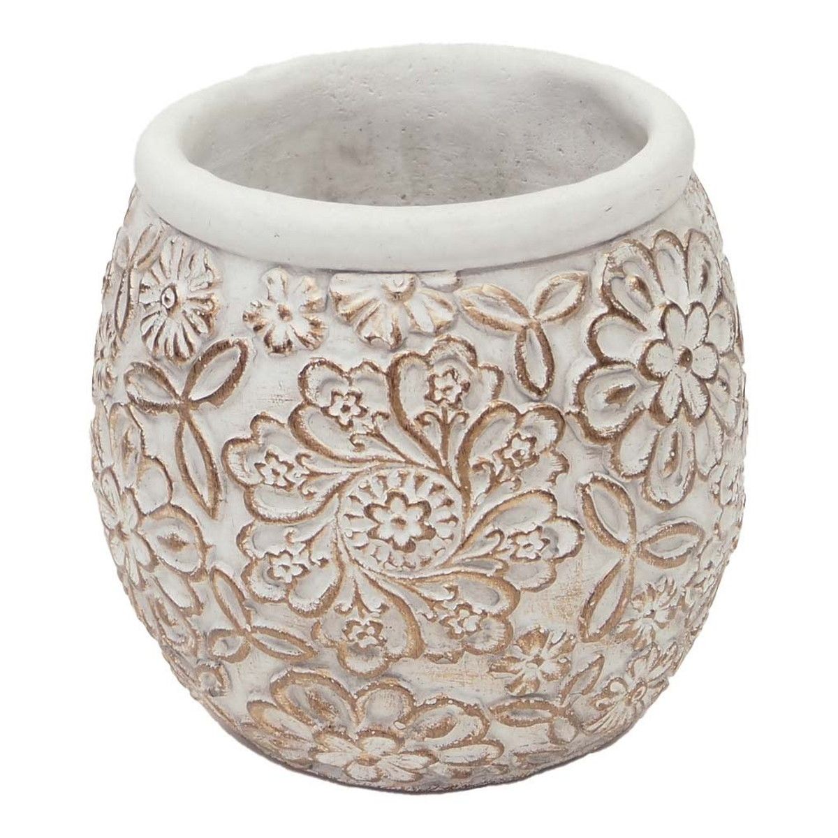 植木鉢 おしゃれ 村田屋産業/フローラルジャーポットS/1677【07】 ガーデニング・園芸用品 フラワーポット セメント鉢のサムネイル