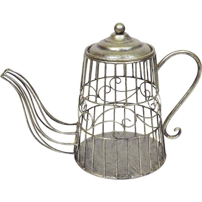 村田屋産業/ガーデンティーポット/6628【07】 花器、リース 花器・花瓶 ワイヤー花器