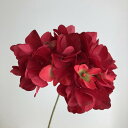 【造花】MAGIQ東京堂/リベラルハイドレンジア #3 RED/FM005001-003【01】 造花(アーティフィシャルフラワー) 造花 花材「あ行」 あじさい(紫陽花)