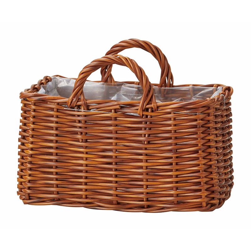 友膳/ユニハンドルワイドMBR/KH285【01】 花器、リース 花かご・フラワーバスケット フェイク素材バスケット