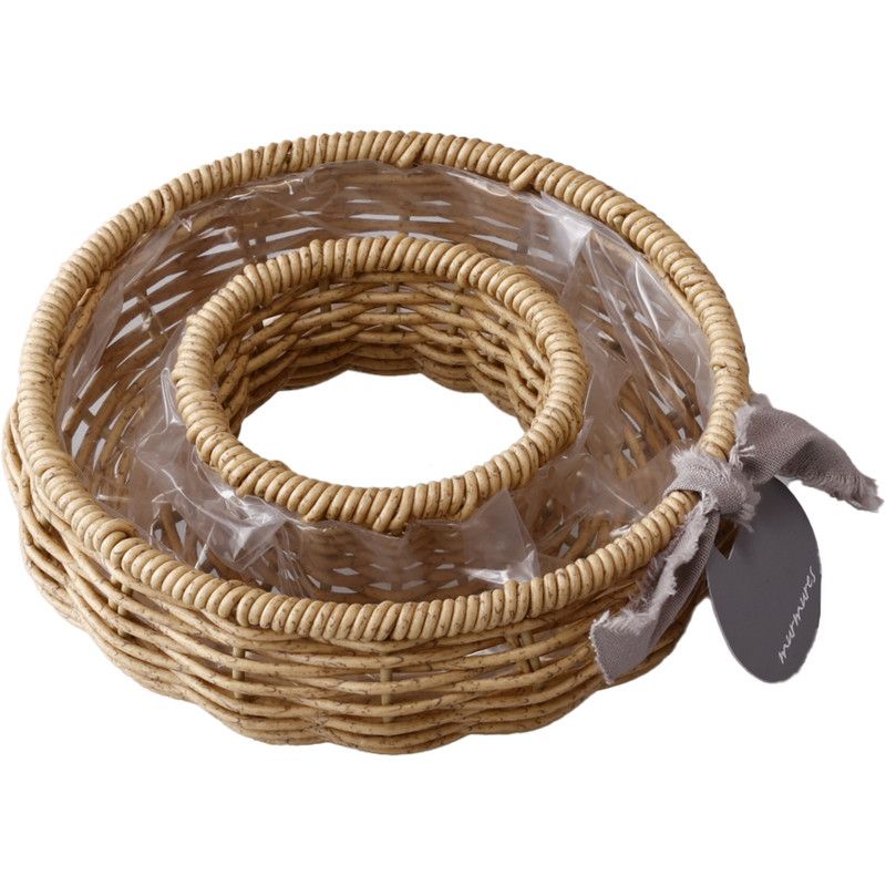 ミュールミル/ジェミニリングナチュラルS/CV-014SNa【01】[2個] 花器、リース 花かご・フラワーバスケ..