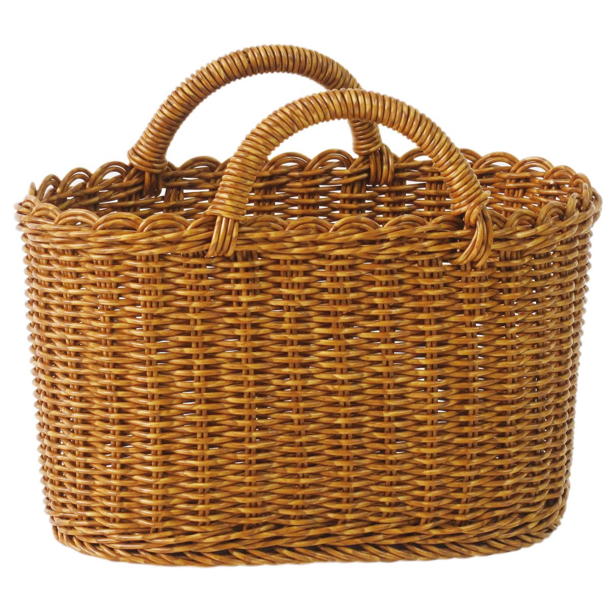 クレエ/ユティル オーバルハンドルバスケット S/92240009【07】 花器、リース 花かご・フラワーバスケ..