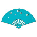 メタリカ扇子プレート #5 TUR.BLUE ターコイズブルー/ZE000885-005【01】 花器、リース 花器・花瓶 ナチュラルベース