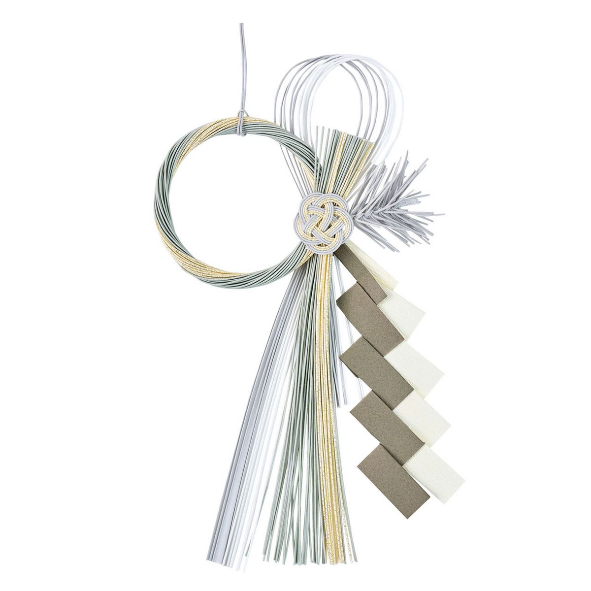 シンプルモダン #33 白玖 ハク/MP00SIM1-033【01】 花器、リース しめ縄・正月飾り しめ縄リース完成品