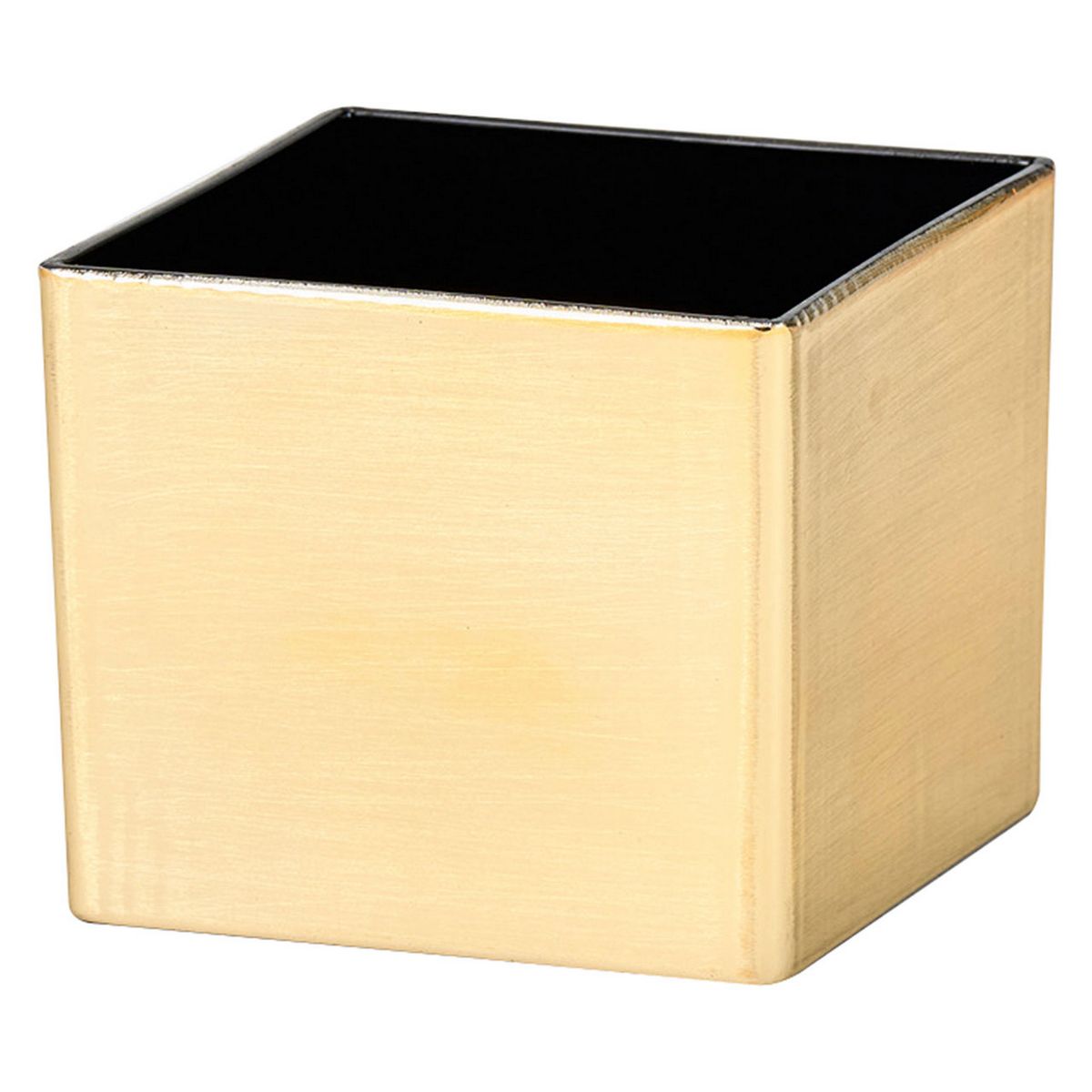 プラベメタリックキューブMS シンゴールド/GS006007-018【01】 花器、リース 花器・花瓶 プラスチック・アクリル花器