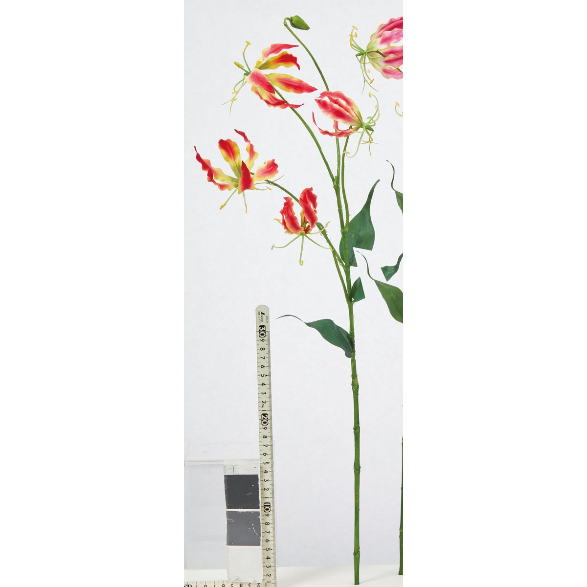 【造花】アスカ/グロリオサ×4 つぼみ×1 レッド/A-35329-2【01】 造花（アーティフィシャルフラワー） 造花 花材「か行」 グロリオサ