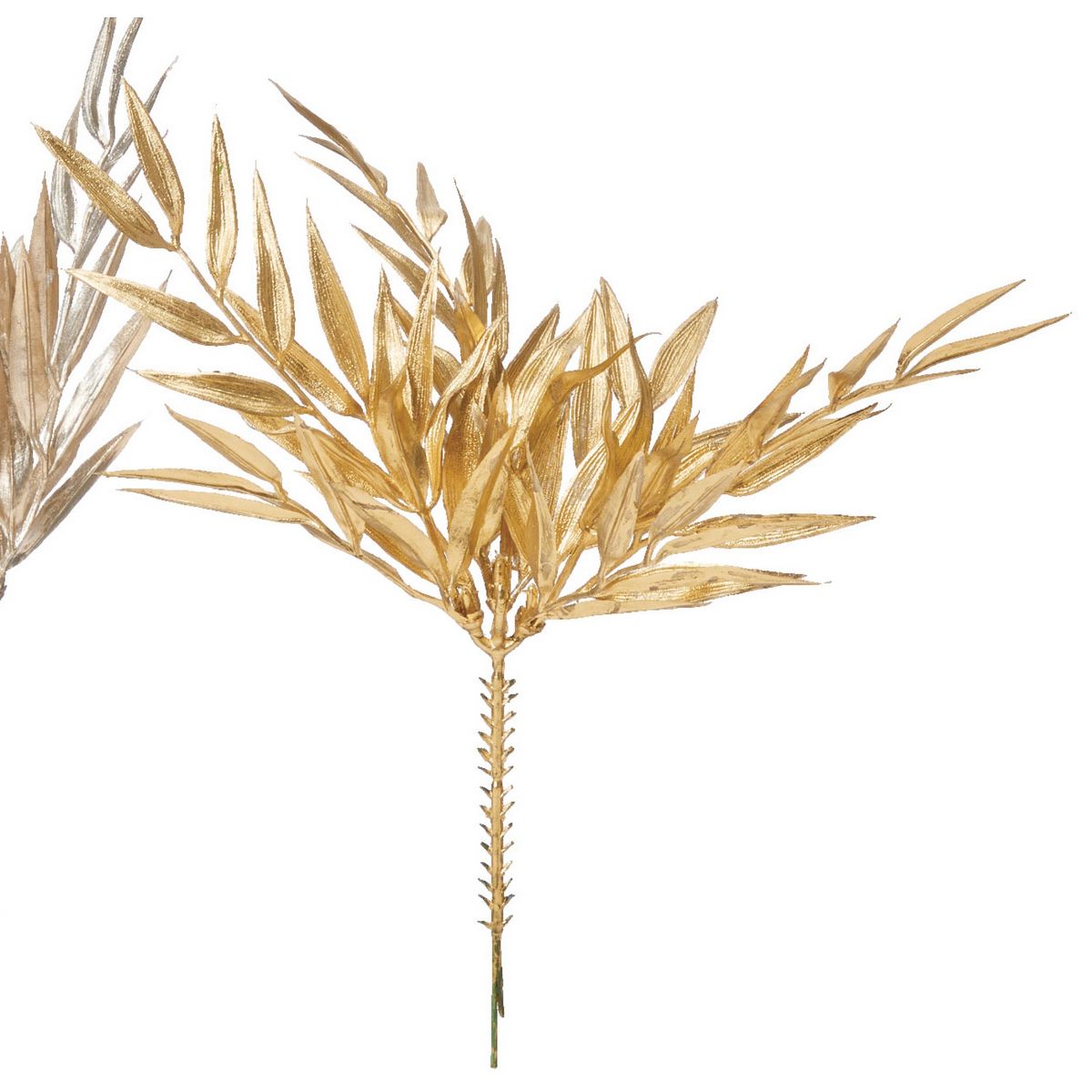【造花】アスカ/バンブーリーフピック ゴールド/A-74704-40【01】 造花（アーティフィシャルフラワー） 造花葉物、フェイクグリーン その他の造花葉物・フェイクグリーン