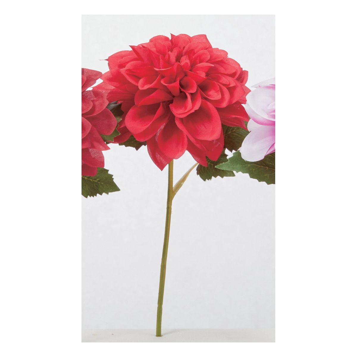 【造花】アスカ/ダリアピック ライトレッド/A-35258-2B【01】 造花（アーティフィシャルフラワー） 造花 花材「た行」 ダリア