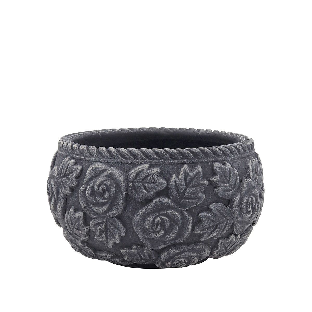 CARNAC/ベルローズボウルL-BK ブラック/CQ2516BK【01】 ガーデニング・園芸用品 植木鉢・フラワーポット セメント鉢のサムネイル