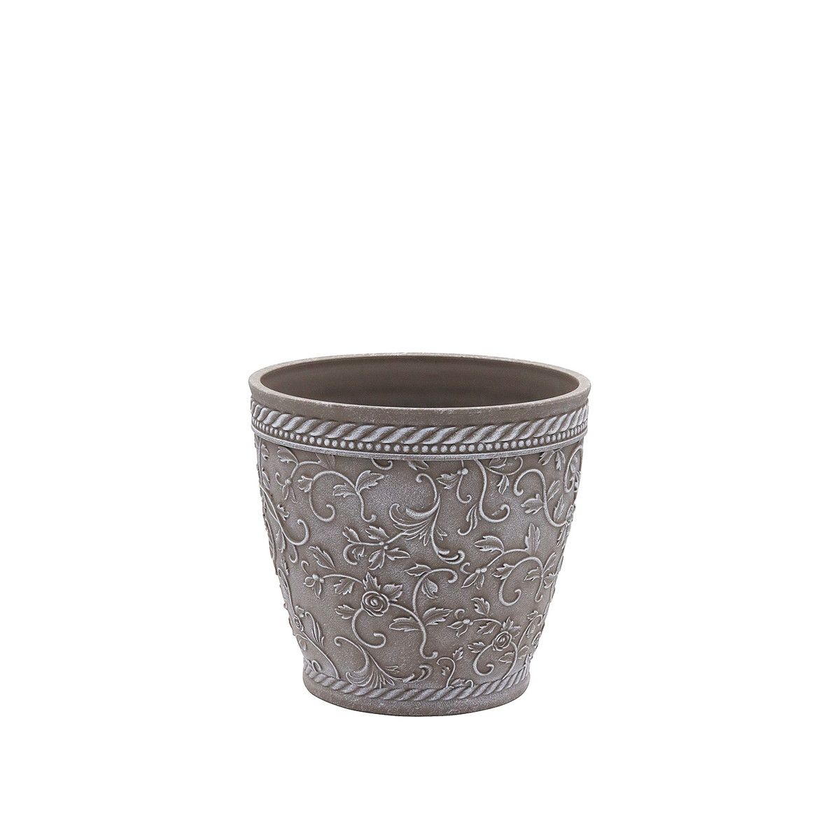 CARNAC/ミニローズベーシックS-DB ダークブラウン/FC051DB【01】 ガーデニング・園芸用品 植木鉢・フラワーポット 合成樹脂鉢のサムネイル