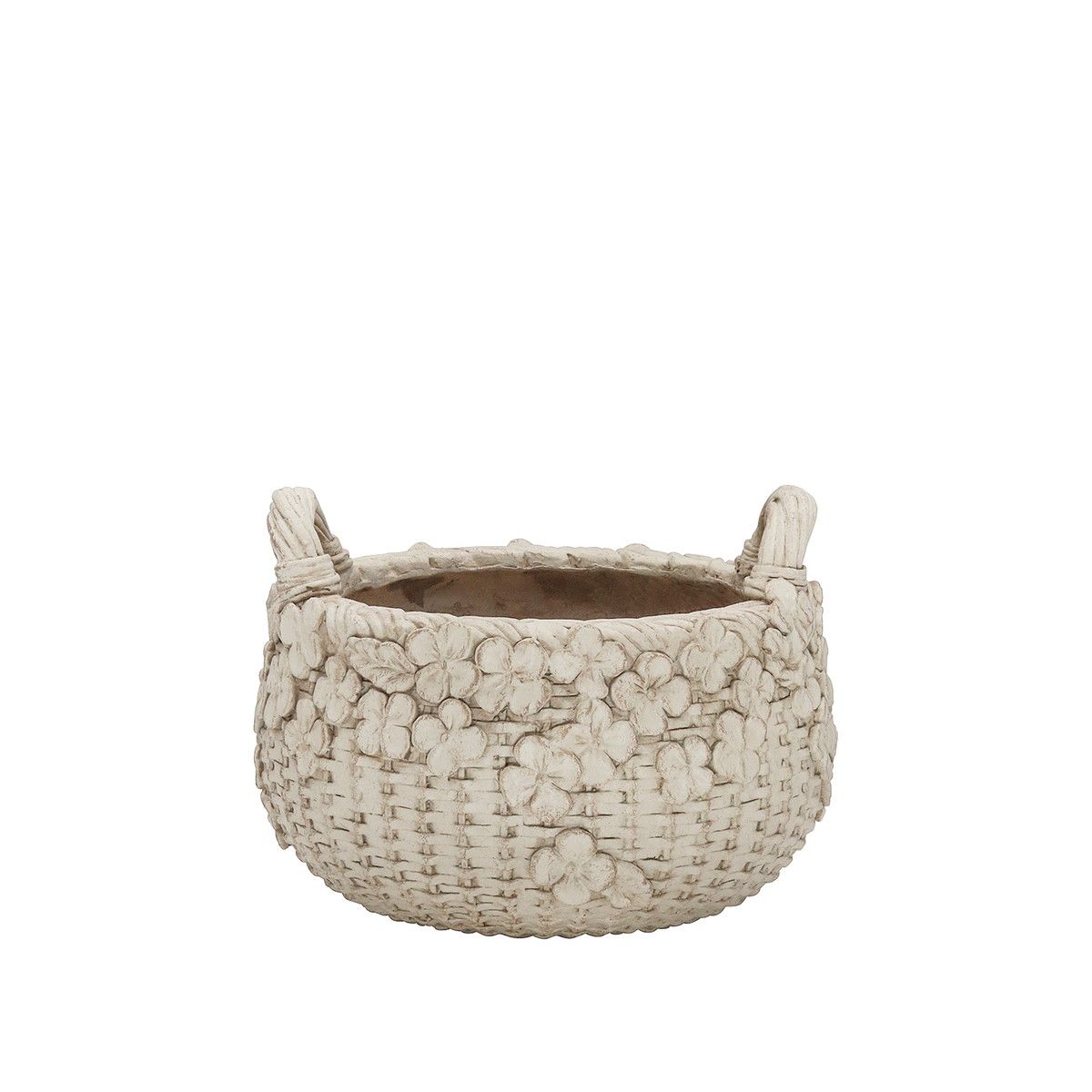 CARNAC/エリーゼバスケット2ハンドルS-IV アイボリー/GFB466IV【01】 ガーデニング・園芸用品 植木鉢・フラワーポット グラスファイバー鉢のサムネイル