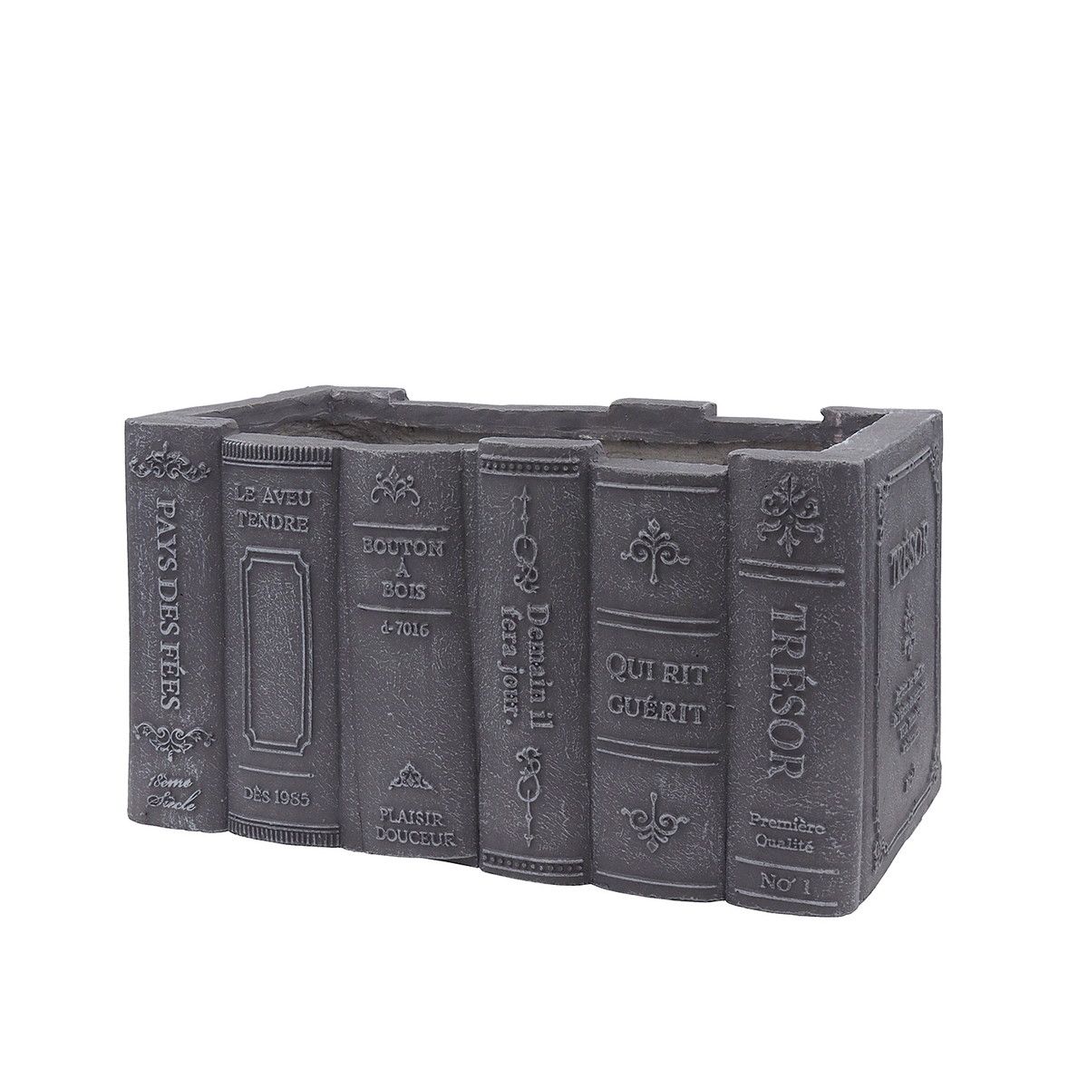 植木鉢 おしゃれCARNAC/ヴィンテージブックC-6-BK ブラック/GFB420BK【01】 ガーデニング・園芸用品 フラワーポット グラスファイバー鉢のサムネイル