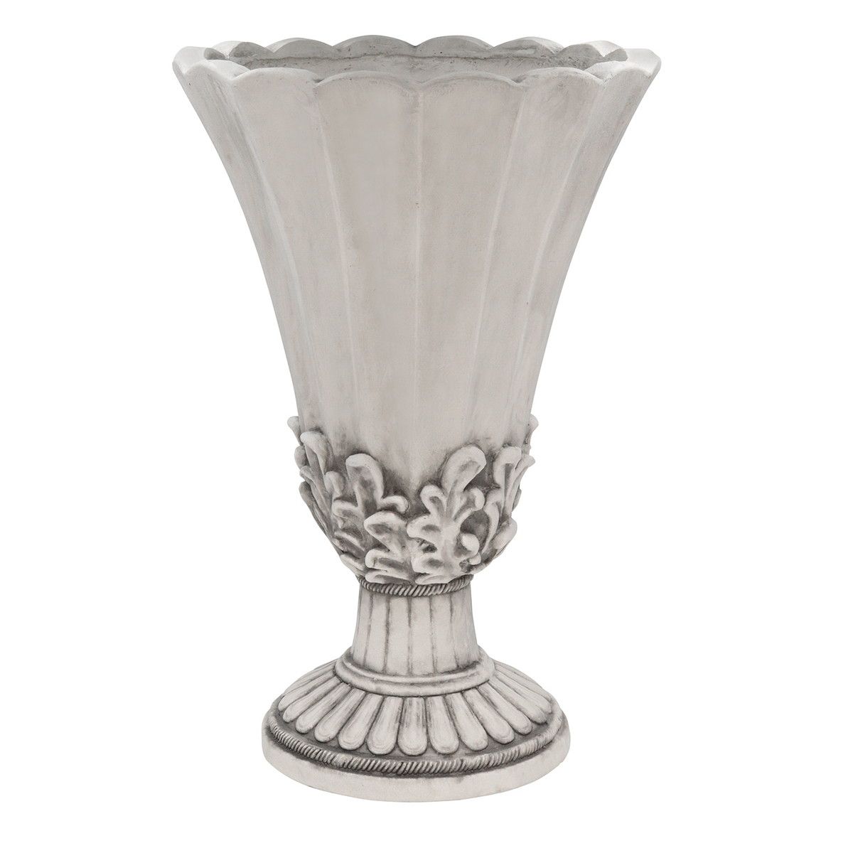 CARNAC/レリーフゴブレットD-WH ホワイト/GFB439WH【01】 ガーデニング・園芸用品 植木鉢・フラワーポット グラスファイバー鉢のサムネイル