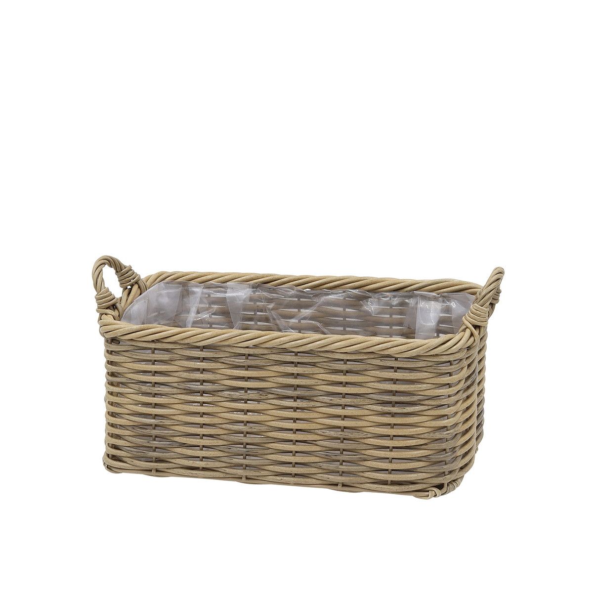 CARNAC/エコラタンバスケット26/PE26【01】 花器、リース 花かご・フラワーバスケット フェイク素材バスケット