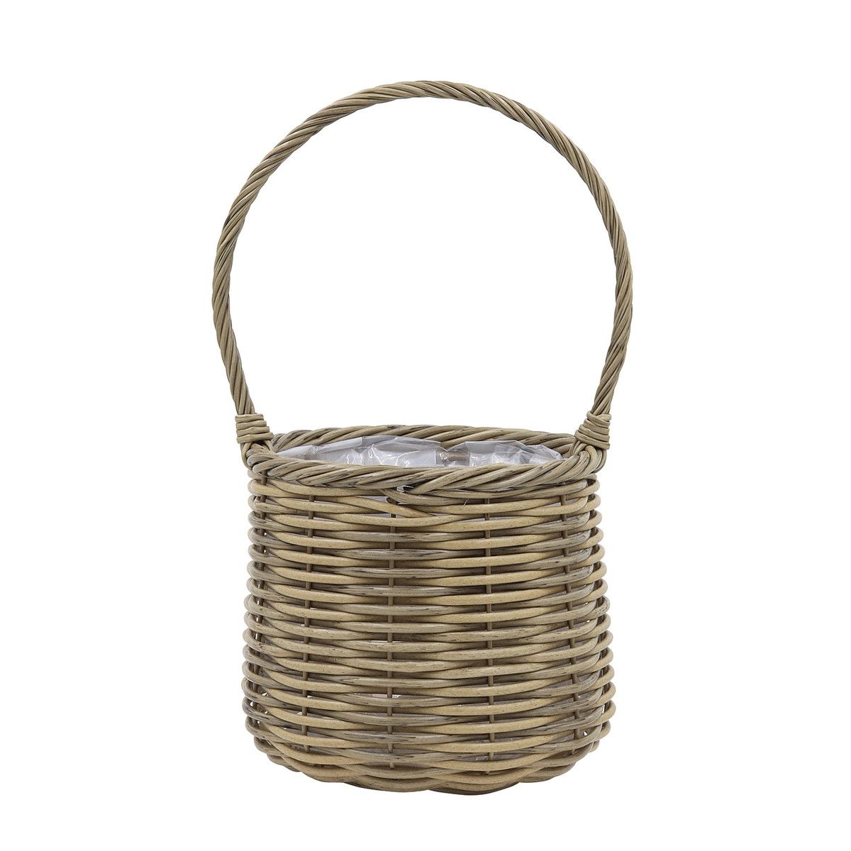 CARNAC/エコラタンバスケット35/PE35【01】 花器、リース 花かご・フラワーバスケット フェイク素材バ..