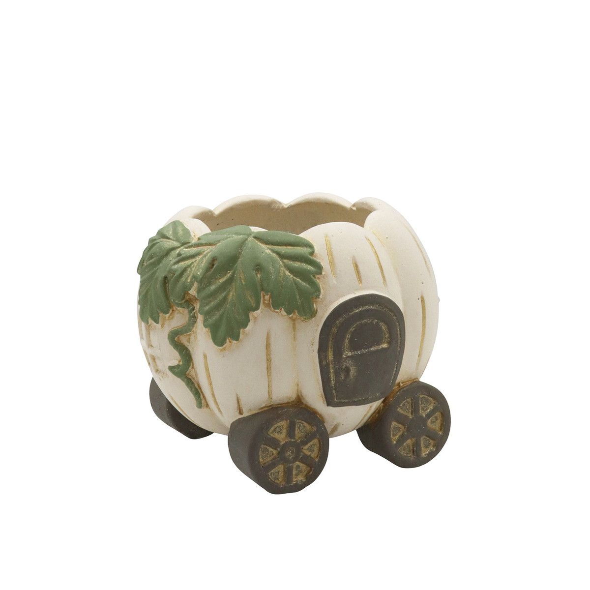 CARNAC/ハロウィンパンプキンキャリージ25-S-WH ホワイト/CPHW32WH【01】[4個] ガーデニング・園芸用品 植木鉢・フラワーポット セメント鉢のサムネイル