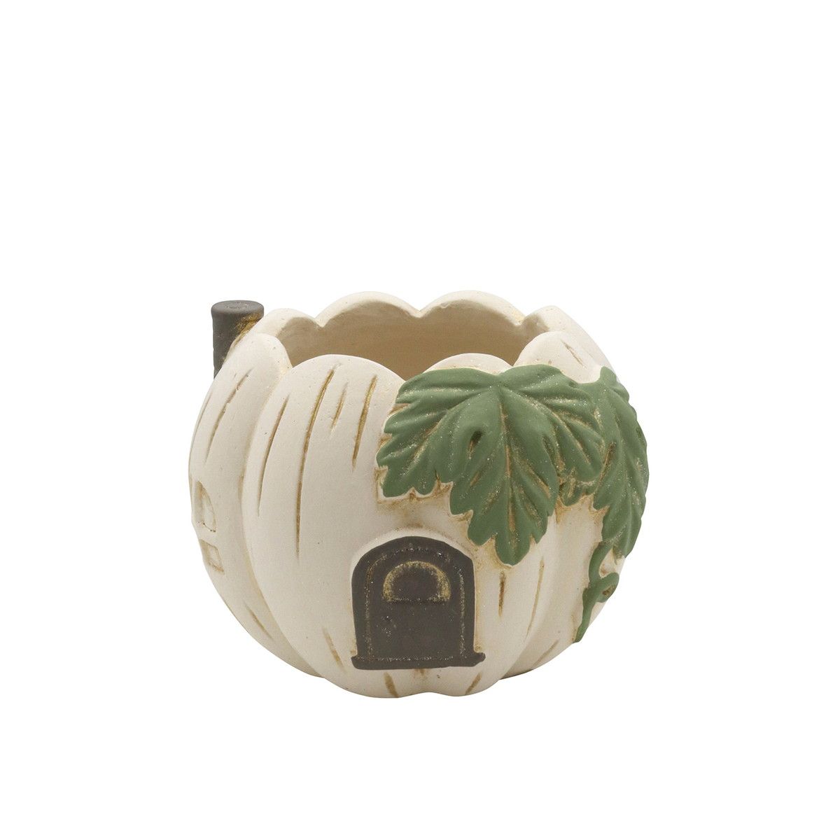 CARNAC/ハロウィンパンプキンハウス25-S-WH ホワイト/CPHW34WH【01】[4個] ガーデニング・園芸用品 植木鉢・フラワーポット セメント鉢のサムネイル