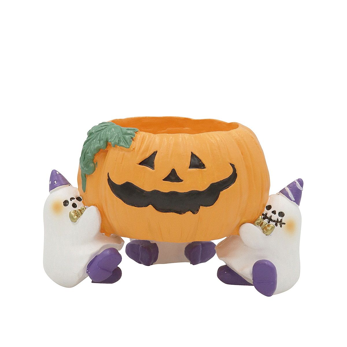 CARNAC/ハロウィンレジンポット25-CジャックオーランタンOR オレンジ/HGHW07OR【01】[4個] ガーデニング・園芸用品 植木鉢・フラワーポット レジン鉢のサムネイル