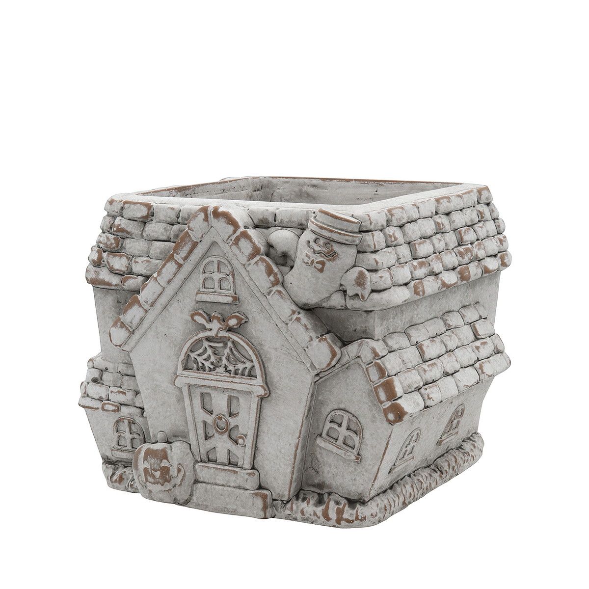 CARNAC/ヴィンテージハロウィンポット25-G-WH ホワイト/GRHW11WH【01】 ガーデニング・園芸用品 植木鉢・フラワーポット セメント鉢のサムネイル