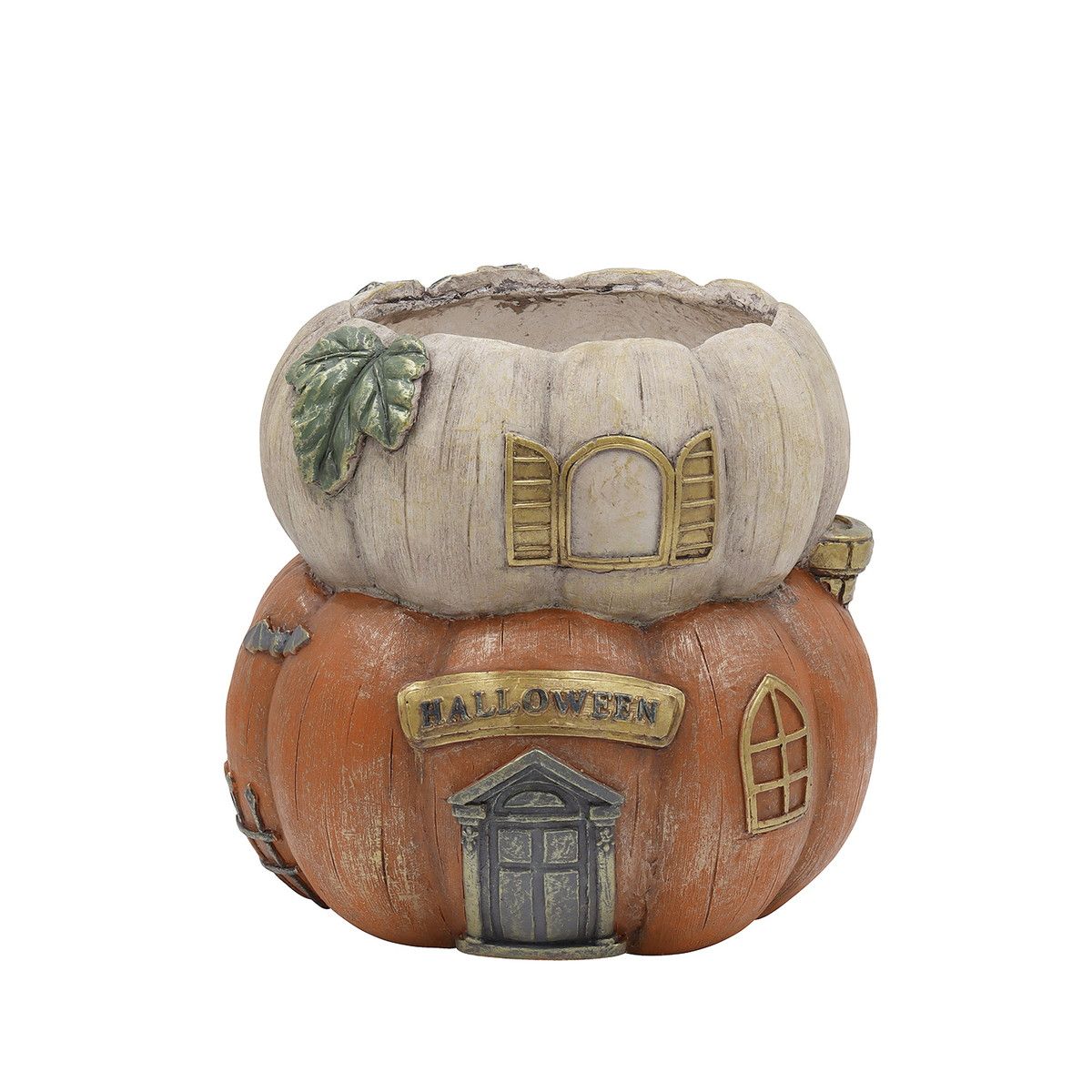 CARNAC/パンプキンハウス25-C-2段WH ホワイト/GFBHW15WH【01】 ガーデニング・園芸用品 植木鉢・フラワーポット グラスファイバー鉢のサムネイル