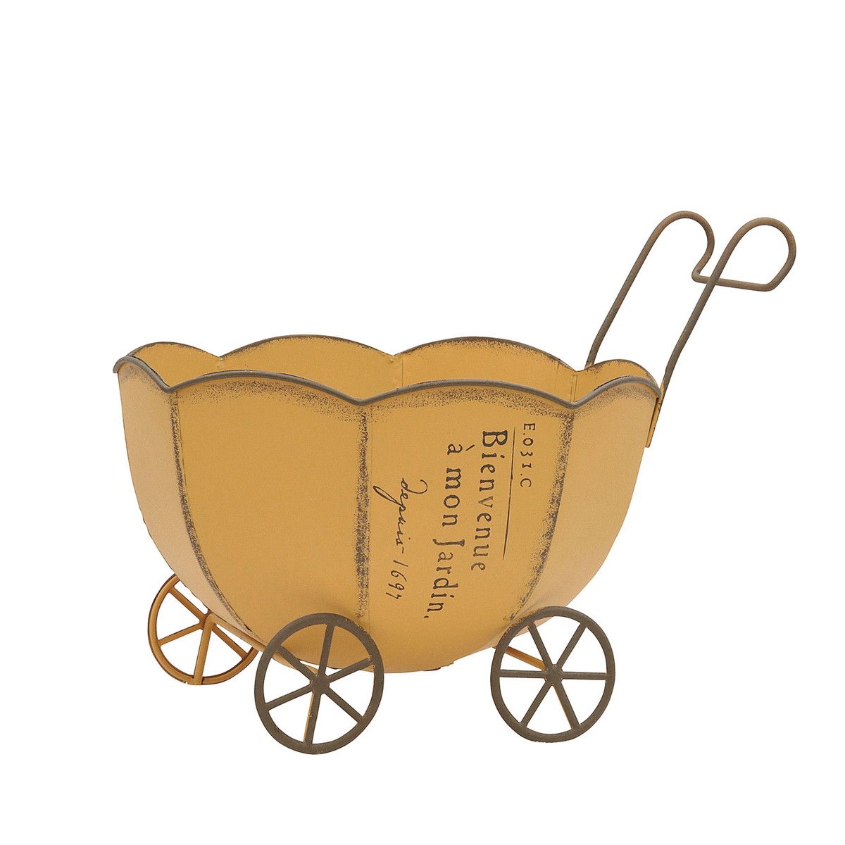 CARNAC/パンプキンカートポット25-B-OR オレンジ/HSHW05OR【01】[2個] ガーデニング・園芸用品 植木鉢・フラワーポット アイアン・ブリキ鉢のサムネイル