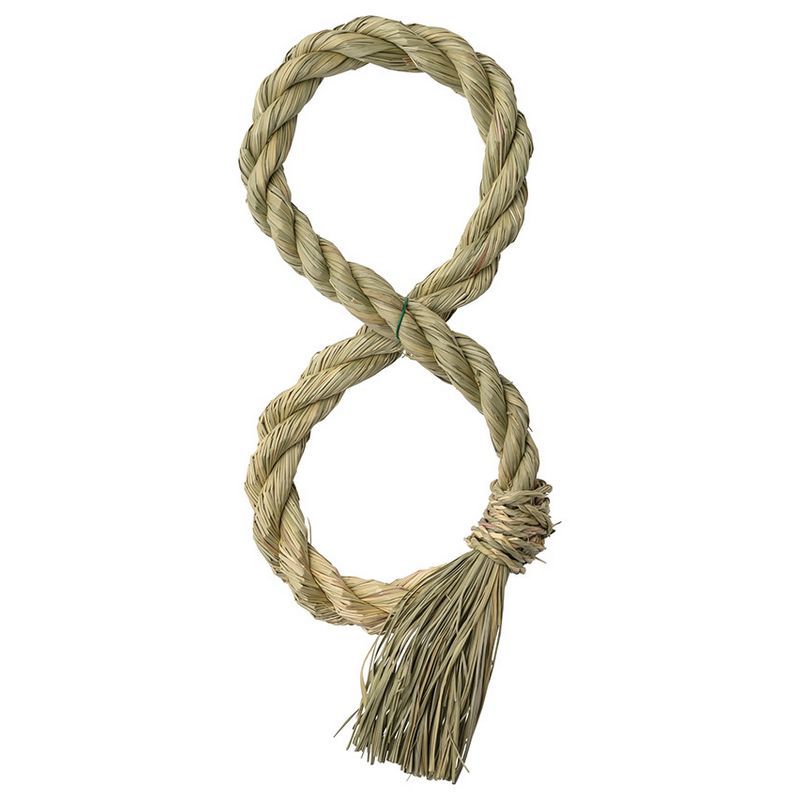 P-9667 変形しめ縄飾り/144-966705-0【01】 花器、リース しめ縄・正月飾り しめ縄リース土台(天然素材)